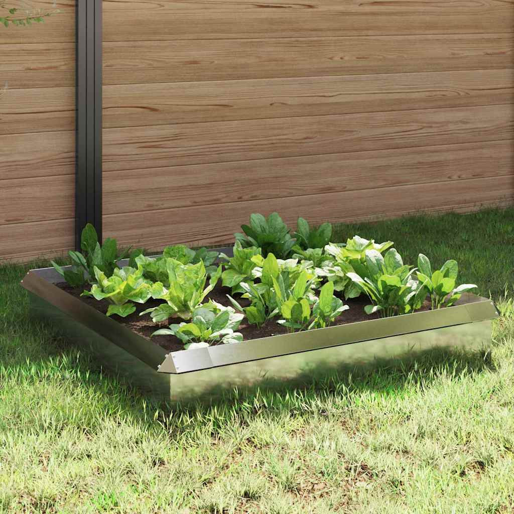 vidaXL Schneckenzauns 8 pcs 100 x 3,5 x 25 cm Edelstahl Silber