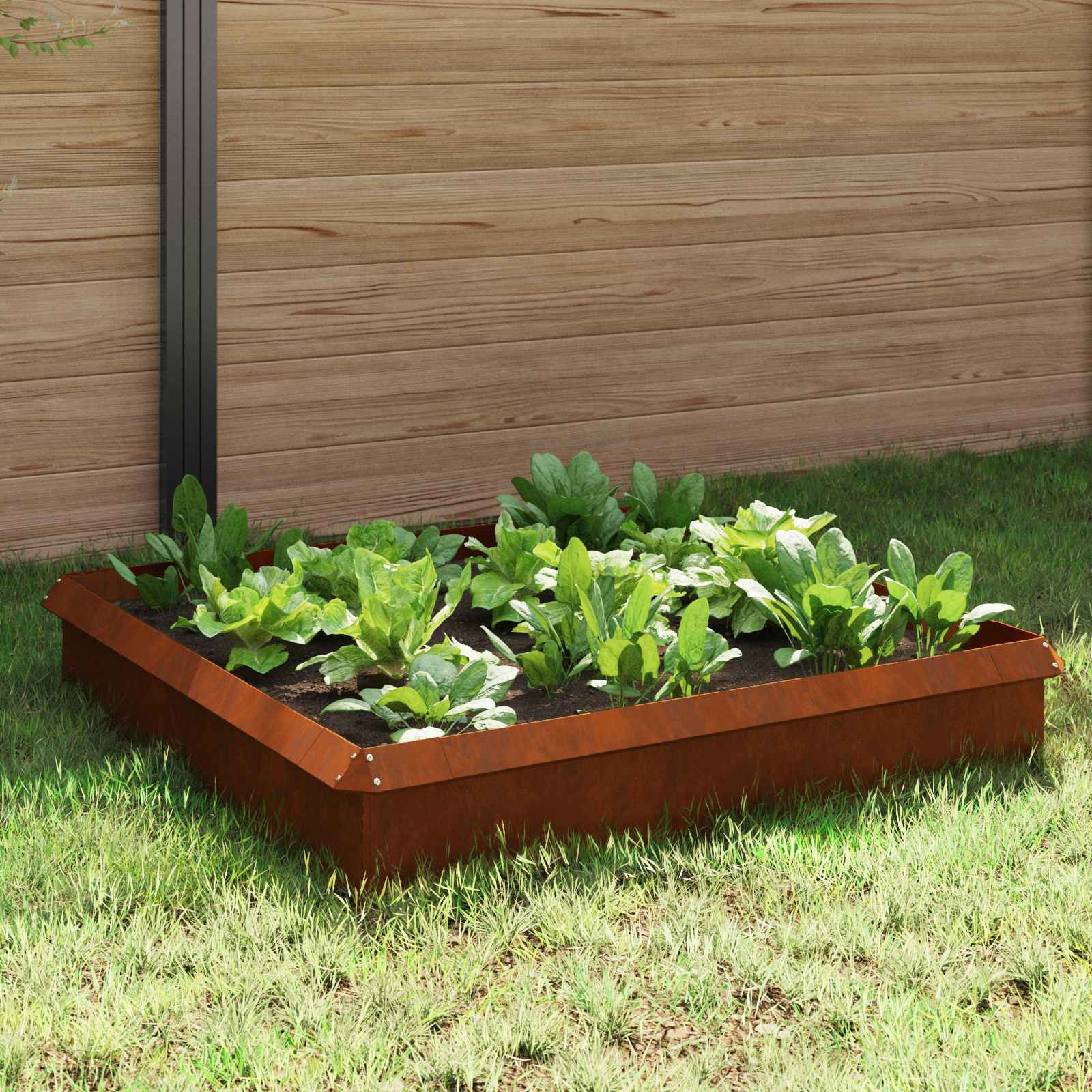 vidaXL Schneckenzauns 8 pcs 100 x 3,5 x 25 cm Wetterfeststahl Rostig