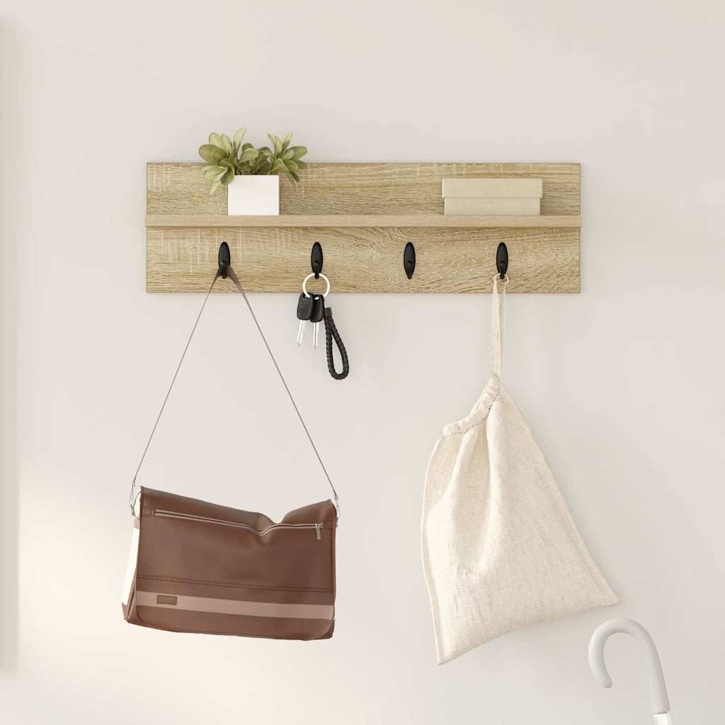 vidaXL Wandmontierter nachttisch Sonoma-Eiche 60 x 10,5 x 18 cm