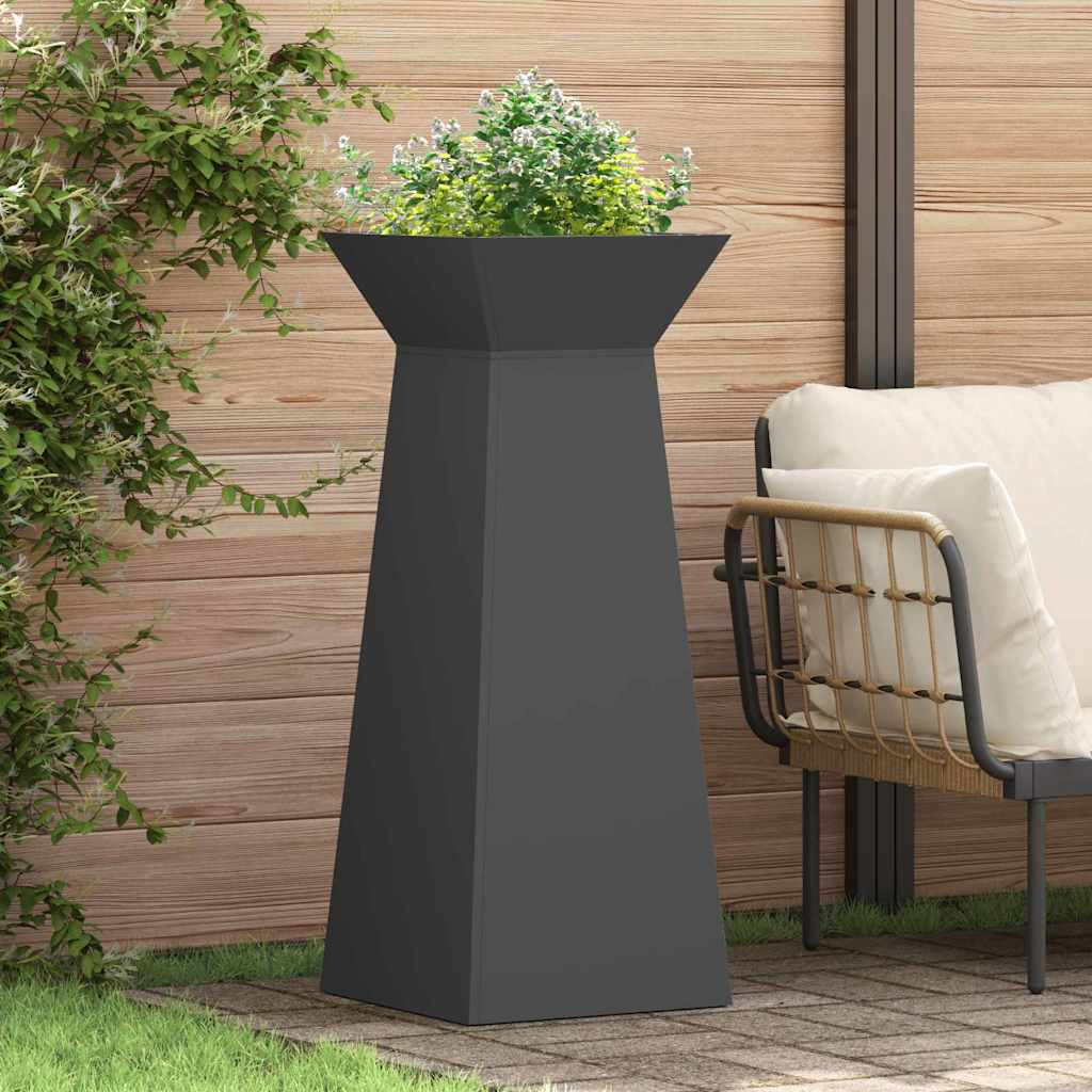 vidaXL Säulen Pflanzer Schwarz 40 x 40 x 100 cm