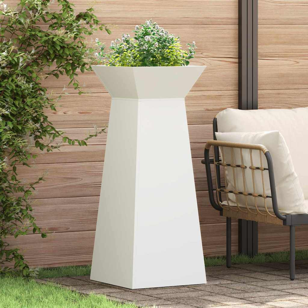 vidaXL Säulen Pflanzer Weiß 40 x 40 x 100 cm