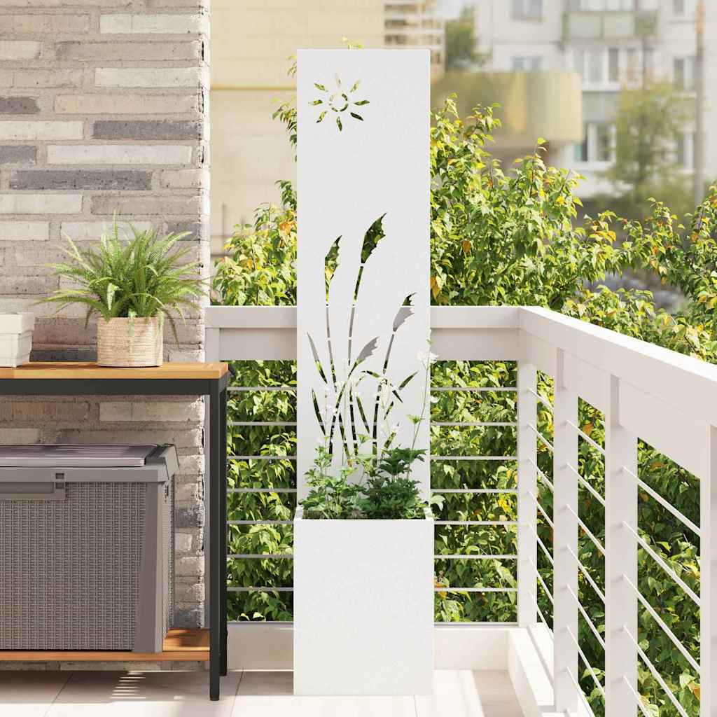 vidaXL Garten Sichtschutz-Leinwand Weiß 32 x 32 x 150 cm