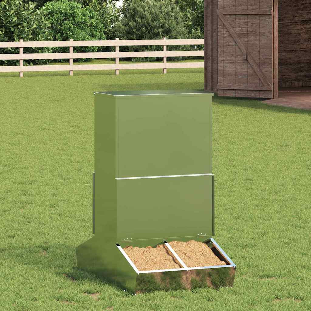 vidaXL Schweinfutterspender Silber 82 x 51 x 91,5 cm Verzinkter Stahl