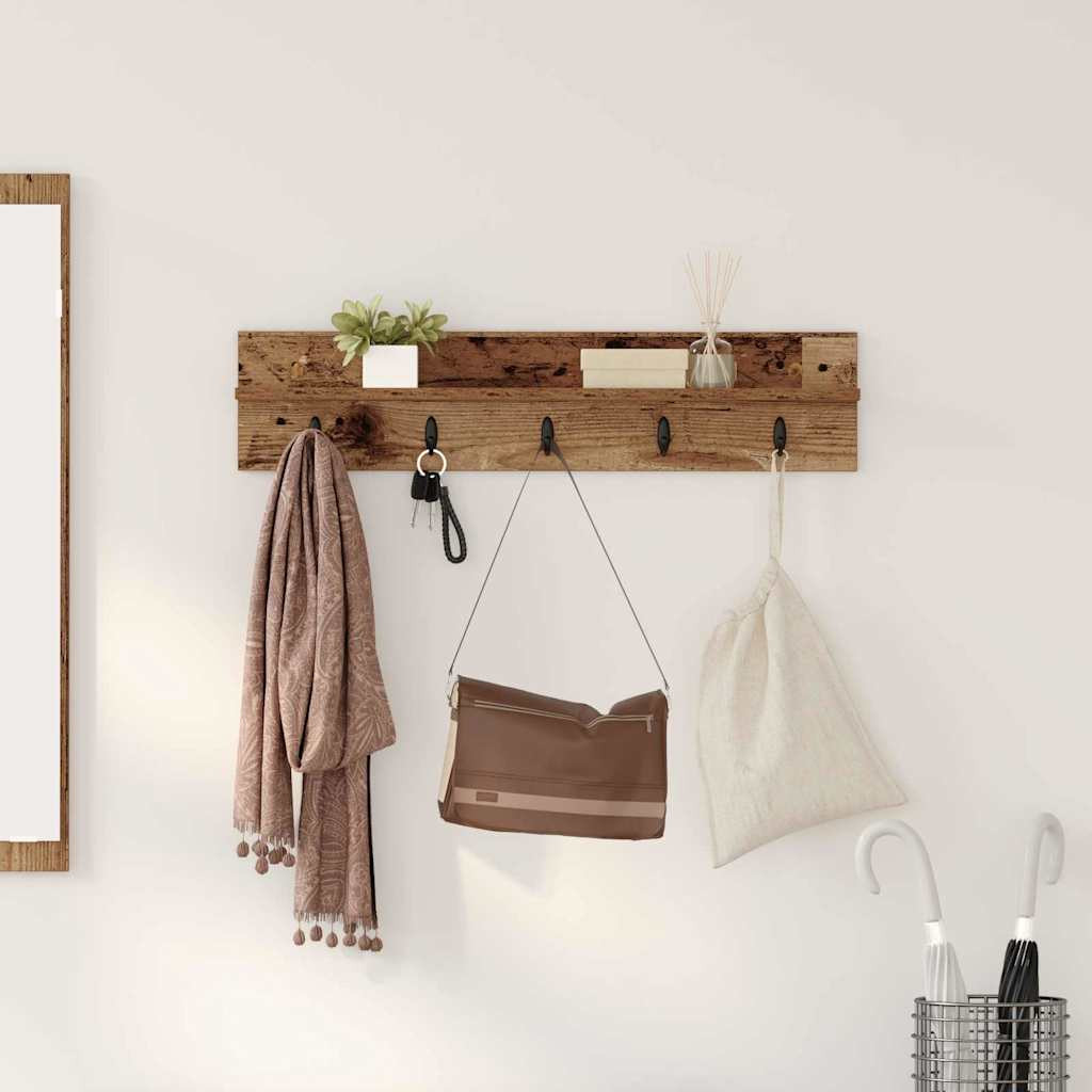 vidaXL Wandmontierter nachttisch Altholz 80 x 10,5 x 18 cm