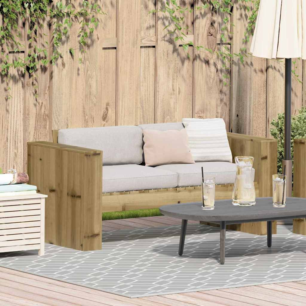 vidaXL Garten-Sofa Grün 134 x 60 x 62 cm Massives Kiefernholz