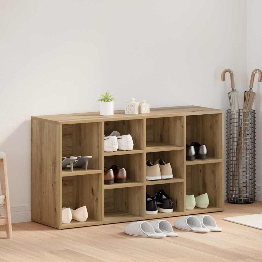 vidaXL Schuhbank 103 x 30 x 54,5 cm Holzwerkstoff Artisan-Eiche