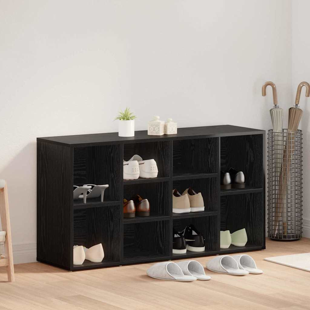 vidaXL Schuhbank Schwarz Eichen-Optik 103 x 30 x 54,5 cm Holzwerkstoff
