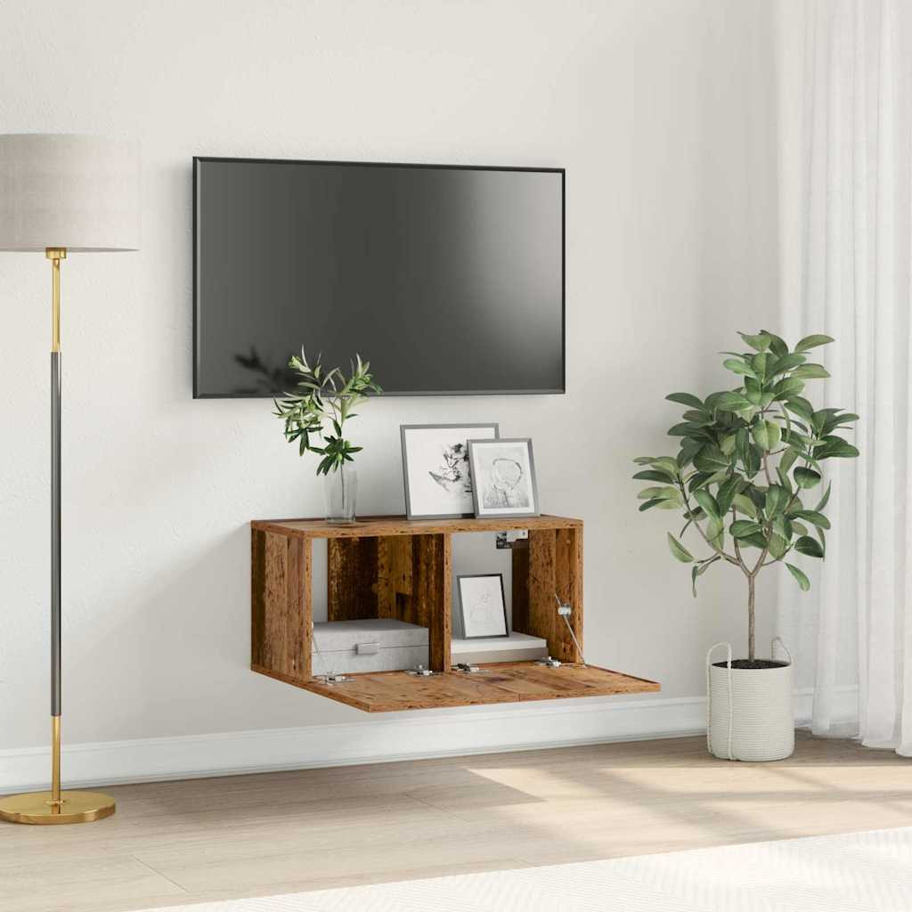 vidaXL TV-Schrankset Wandmontiert Braun 60 x 30 x 30 cm Holzwerkstoff