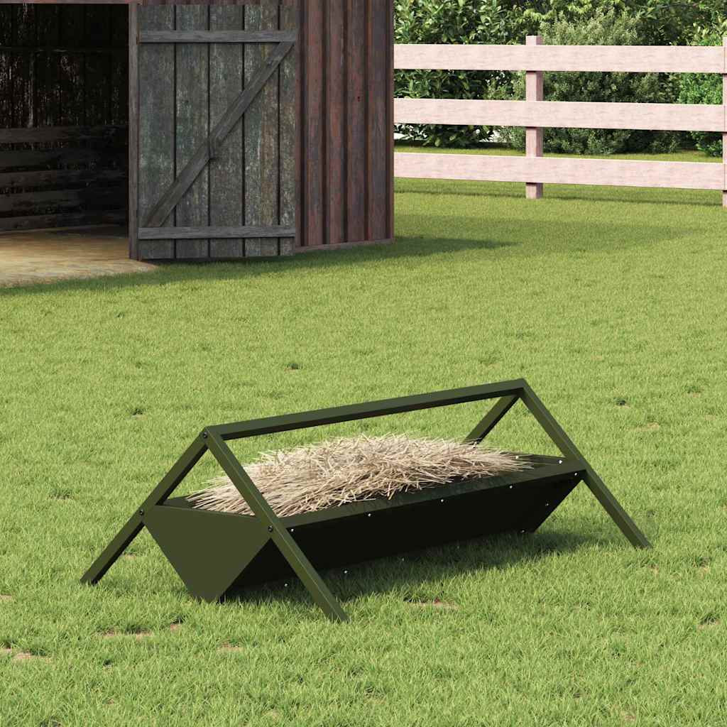 vidaXL Futtertröge für Nutztiere Olive Grün 111 x 76 x 38 cm