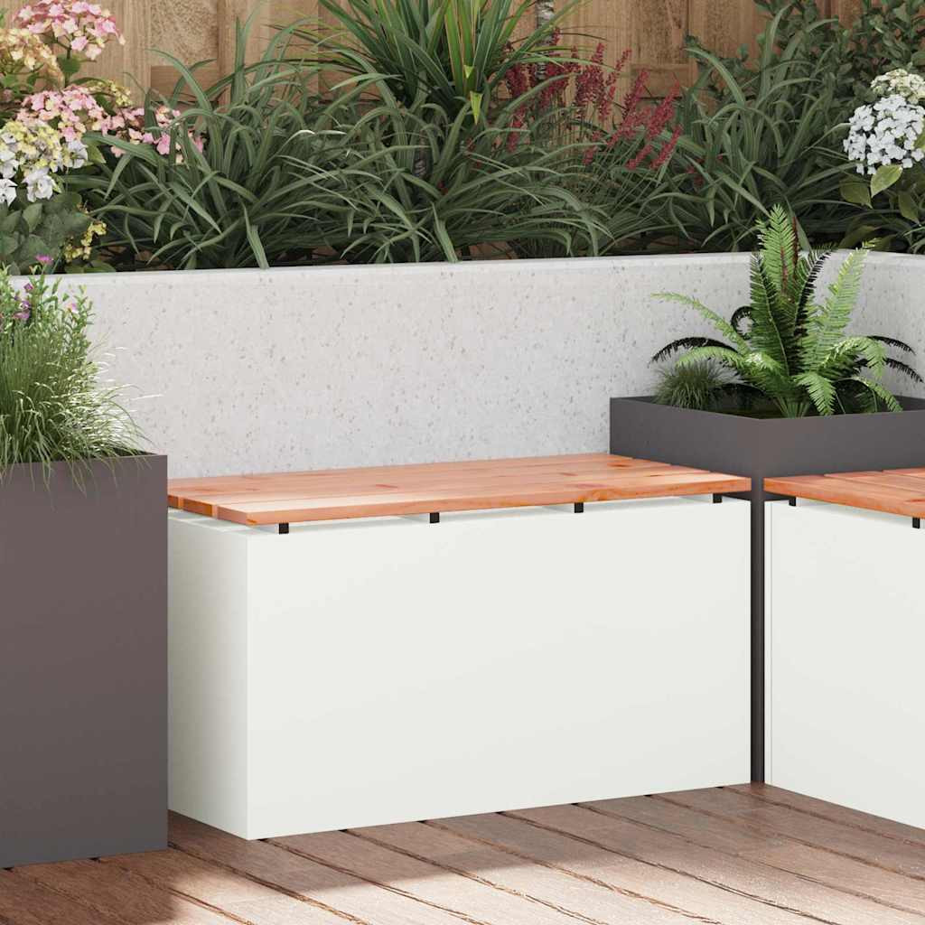 vidaXL Gartenbank Weiß 80 x 40 x 43 cm