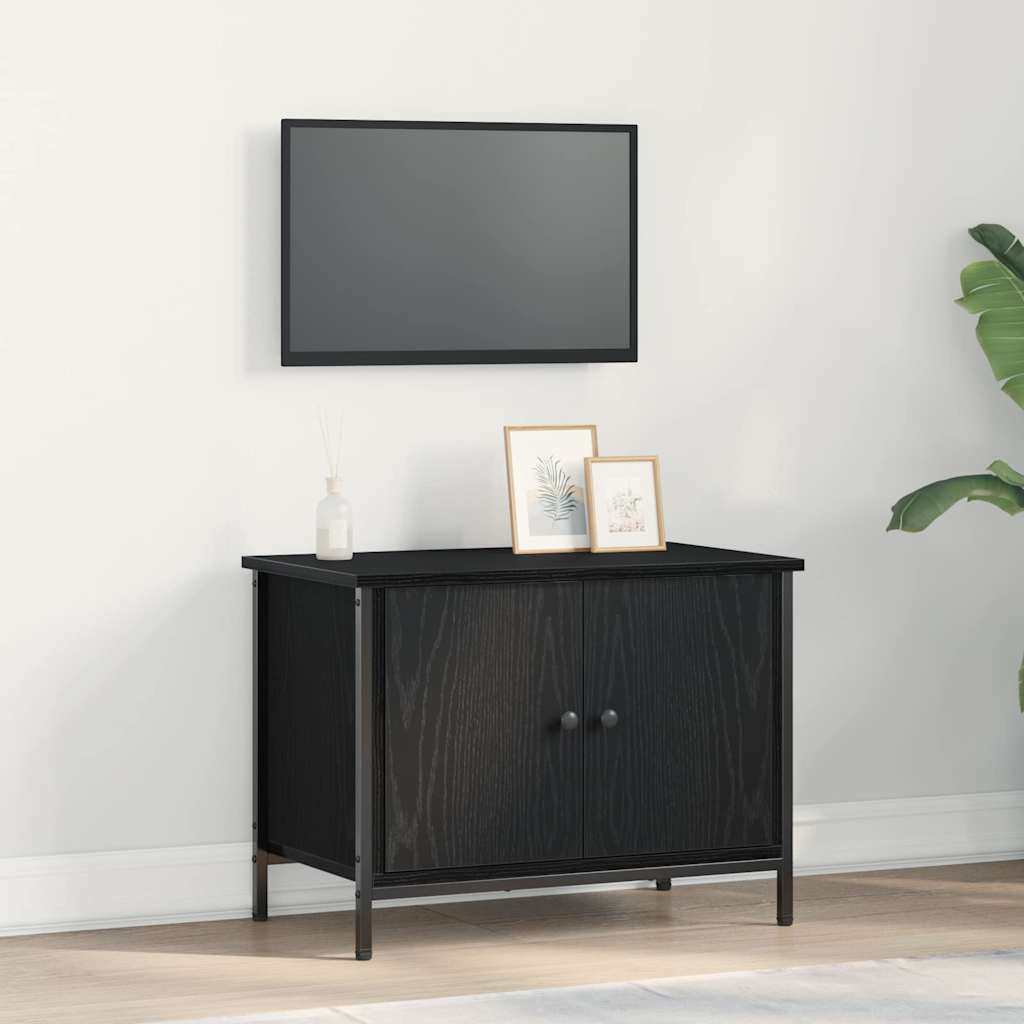 vidaXL TV-Schränk Schwarz Eichen-Optik 60 x 35 x 45 cm Holzwerkstoff