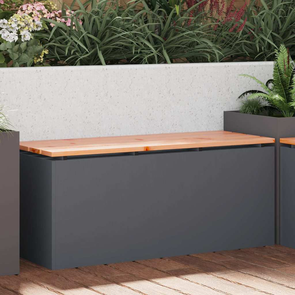 vidaXL Gartenbank Anthrazit 100 x 40 x 43 cm