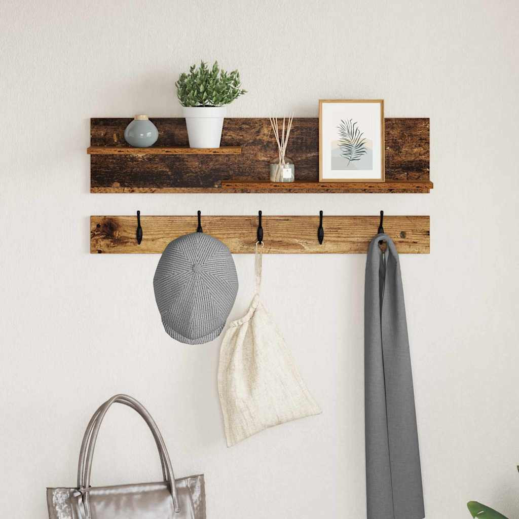 vidaXL Wandmontierter nachttisch Altholz 90 x 15 x 36 cm Holzwerkstoff