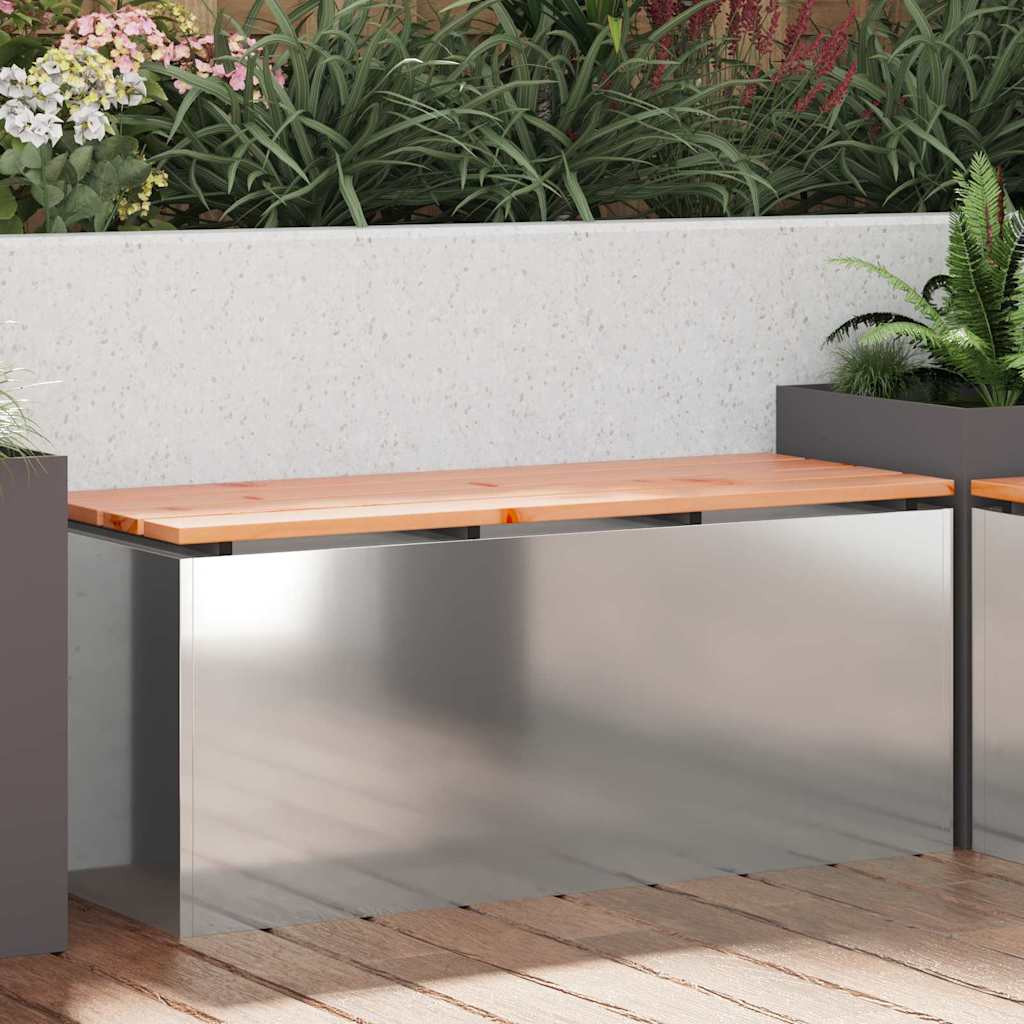vidaXL Gartenbank Verzinkter Stahl 100 x 40 x 43 cm