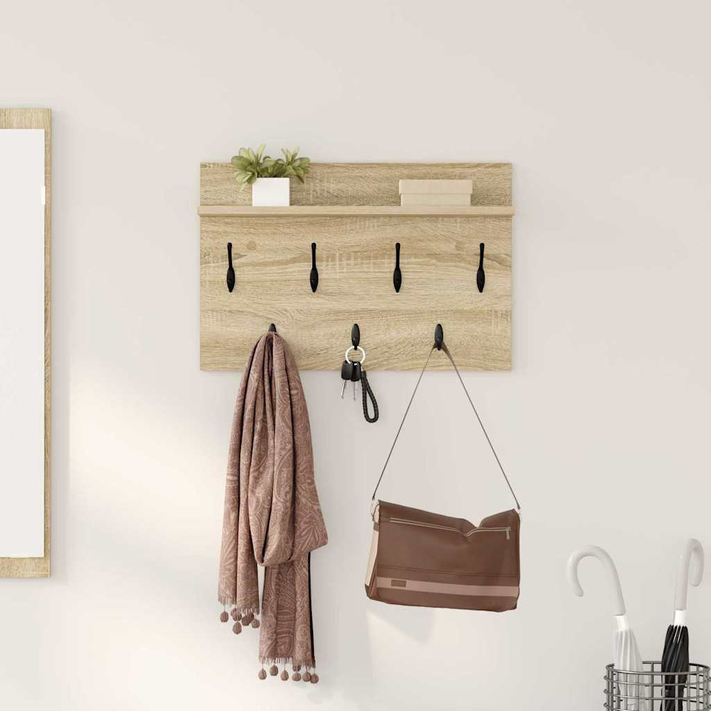 vidaXL Wandmontierter nachttisch Sonoma-Eiche 60 x 40 x 12 cm