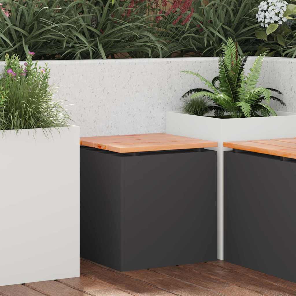 vidaXL Gartenbank Schwarz 40 x 40 x 43 cm