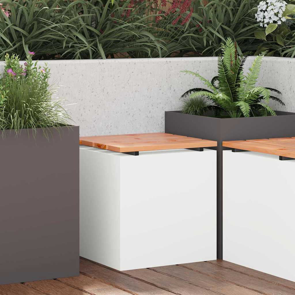 vidaXL Gartenbank Weiß 40 x 40 x 43 cm