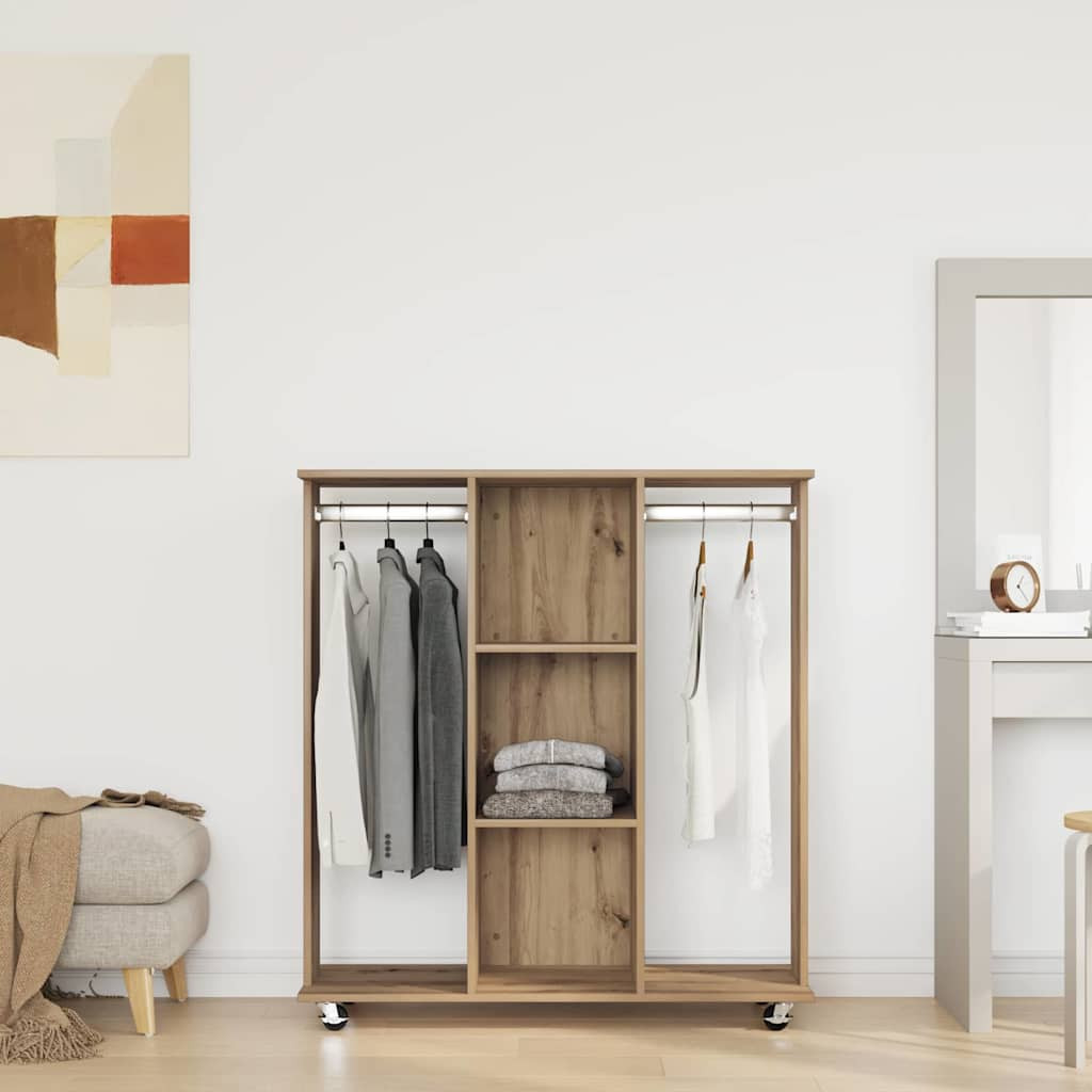 vidaXL Kleiderschrank Artisan-Eiche 102 x 38 x 110 cm Holzwerkstoff