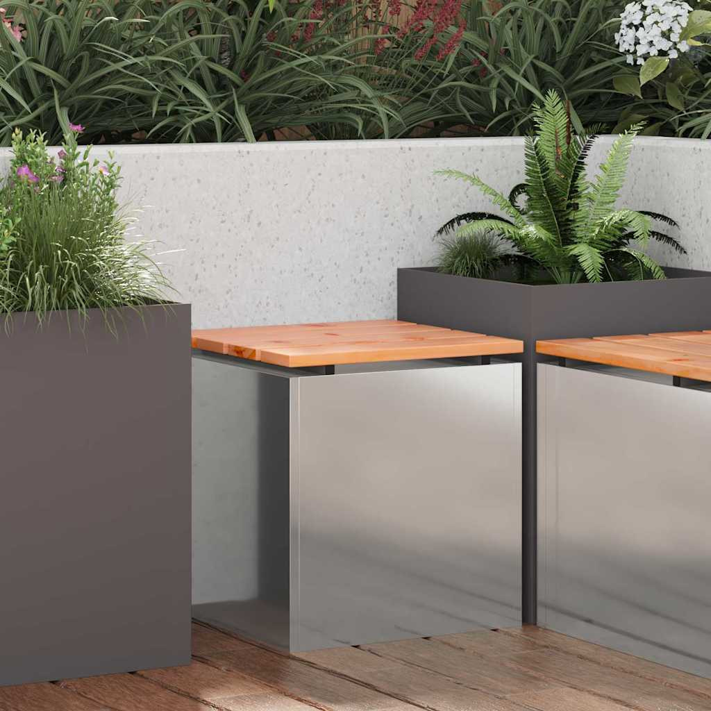 vidaXL Gartenbank Verzinkter Stahl 40 x 40 x 43 cm