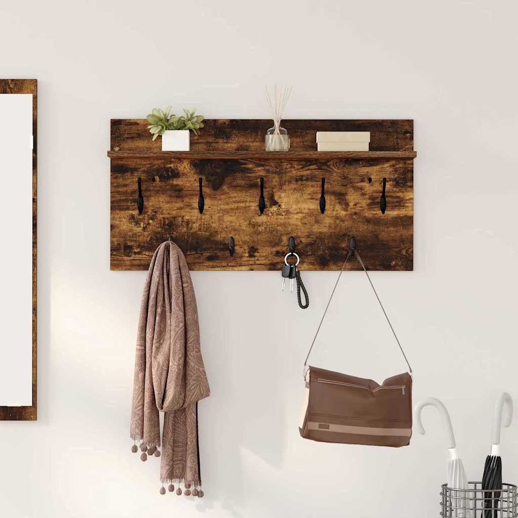 vidaXL Wandmontierter nachttisch Geräucherte Eiche 80 x 40 x 12 cm
