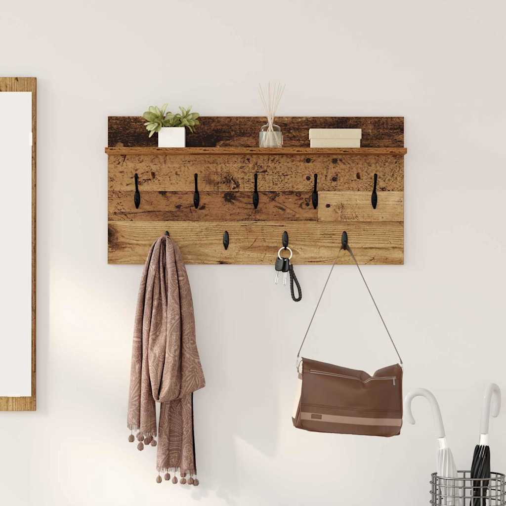 vidaXL Wandmontierter nachttisch Altholz 80 x 40 x 12 cm Holzwerkstoff