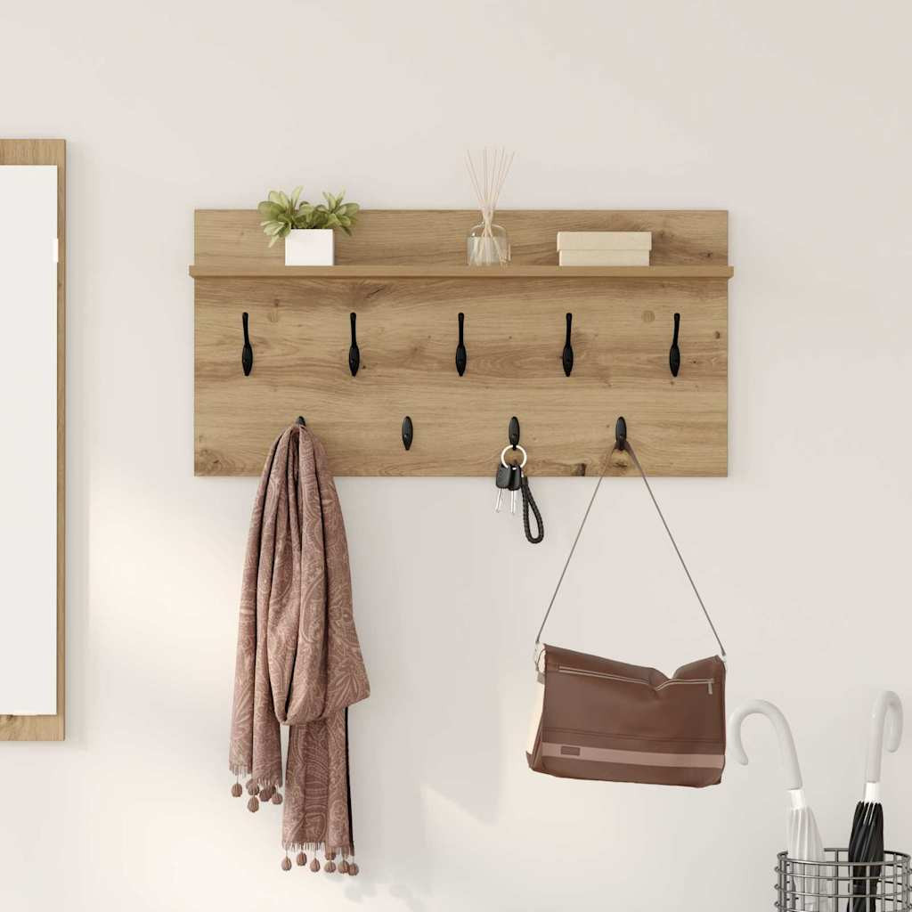 vidaXL Wandmontierter nachttisch Wandhalterung Artisan-Eiche