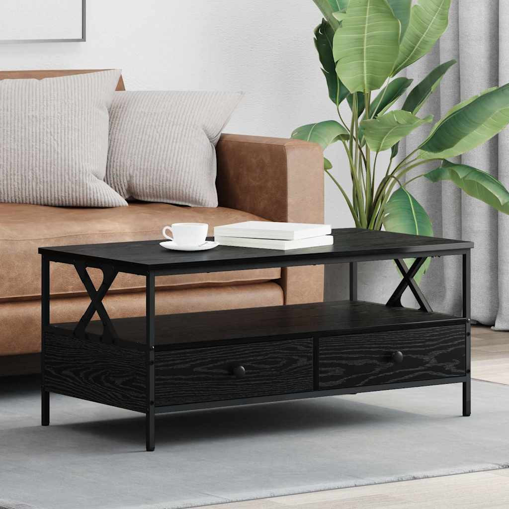 vidaXL Couchtisch Schwarze Eiche 100 x 51 x 45 cm Holzwerkstoff