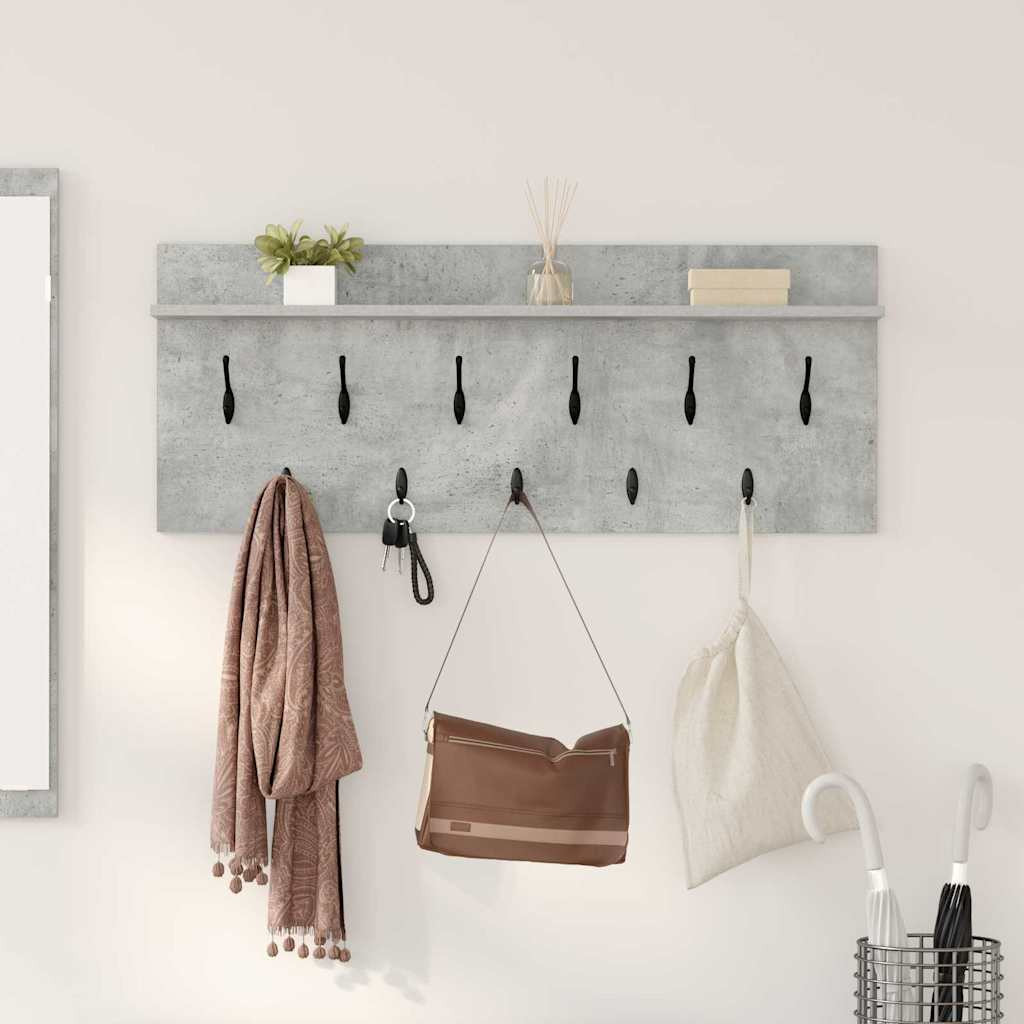 vidaXL Wandmontierter nachttisch mit Regal Beton Grau 100 x 40 x 12 cm