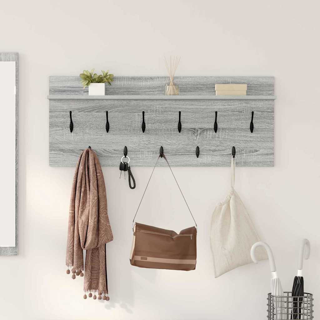 vidaXL Wandmontierter nachttisch Graues Sonoma 100 x 40 x 12 cm