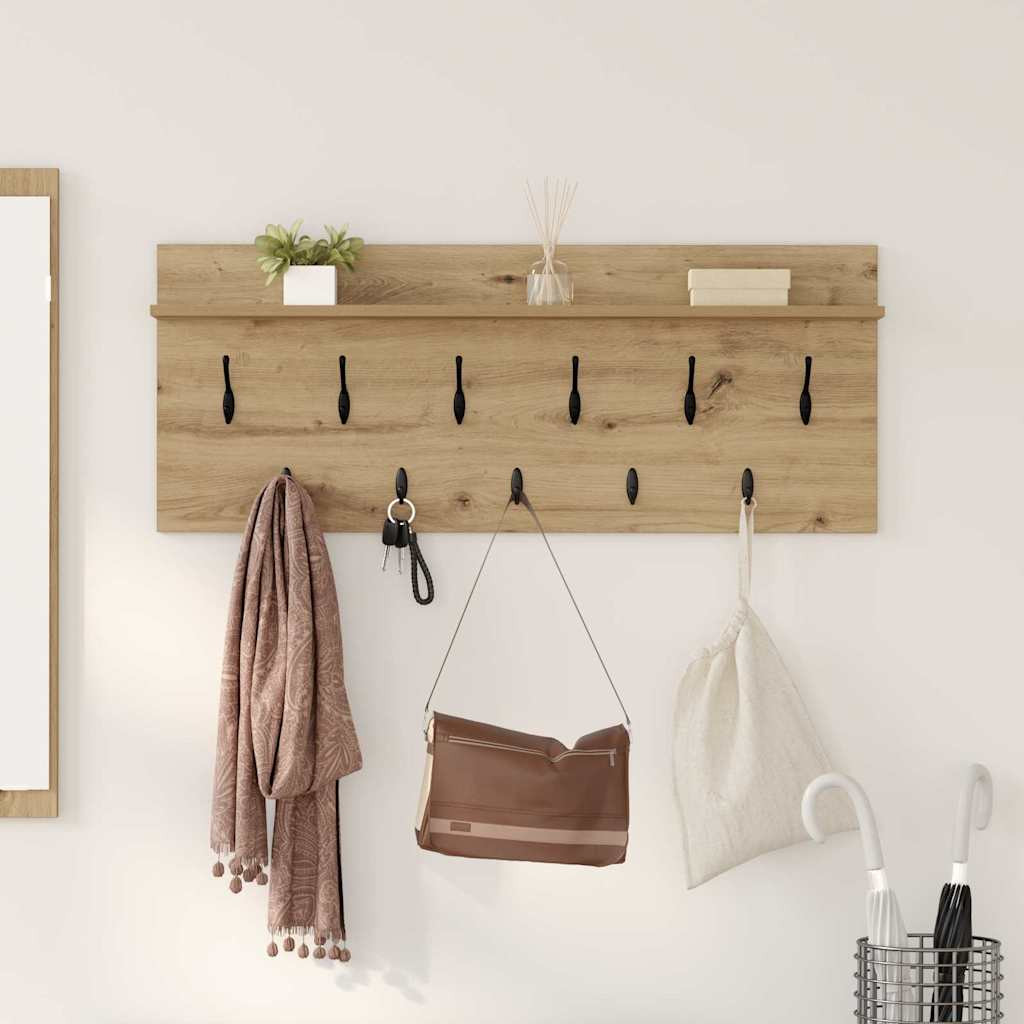 vidaXL Wandmontierter nachttisch Wandhalterung Artisan-Eiche