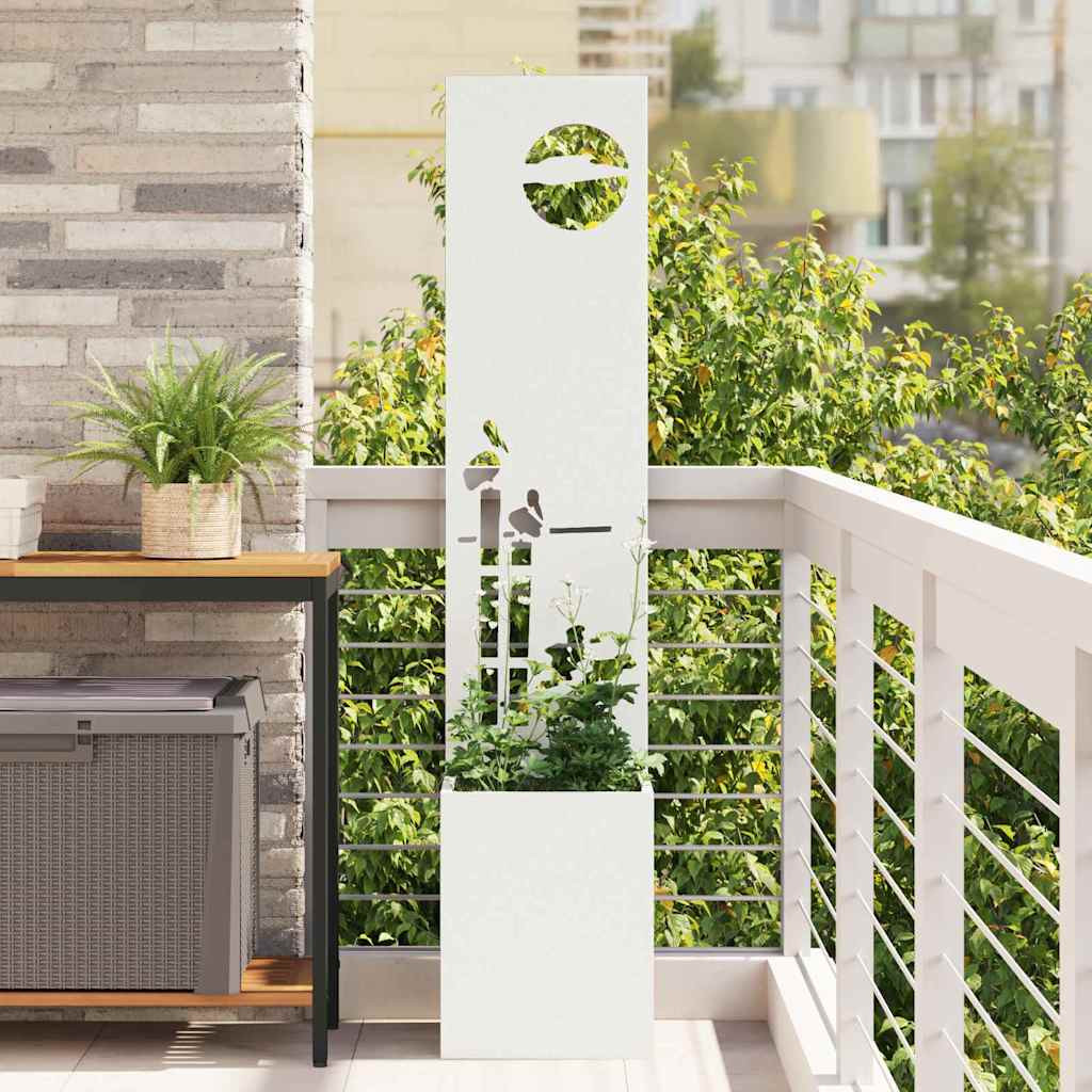 vidaXL Garten Sichtschutz-Leinwand Weiß 32 x 32 x 150 cm
