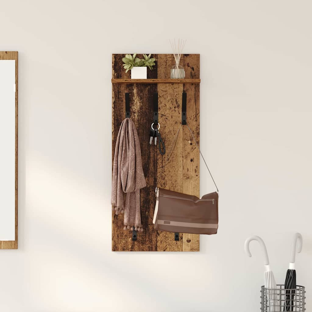 vidaXL Wandmontierter nachttisch Altholz 40 x 10 x 90 cm Holzwerkstoff