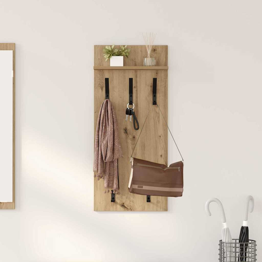 vidaXL Wandmontierter nachttisch Wandhalterung Artisan-Eiche