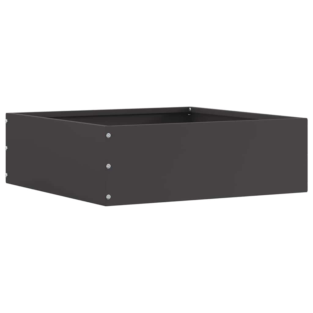 vidaXL Raseneinfassung Schwarz 40 x 40 x 13 cm Stahl
