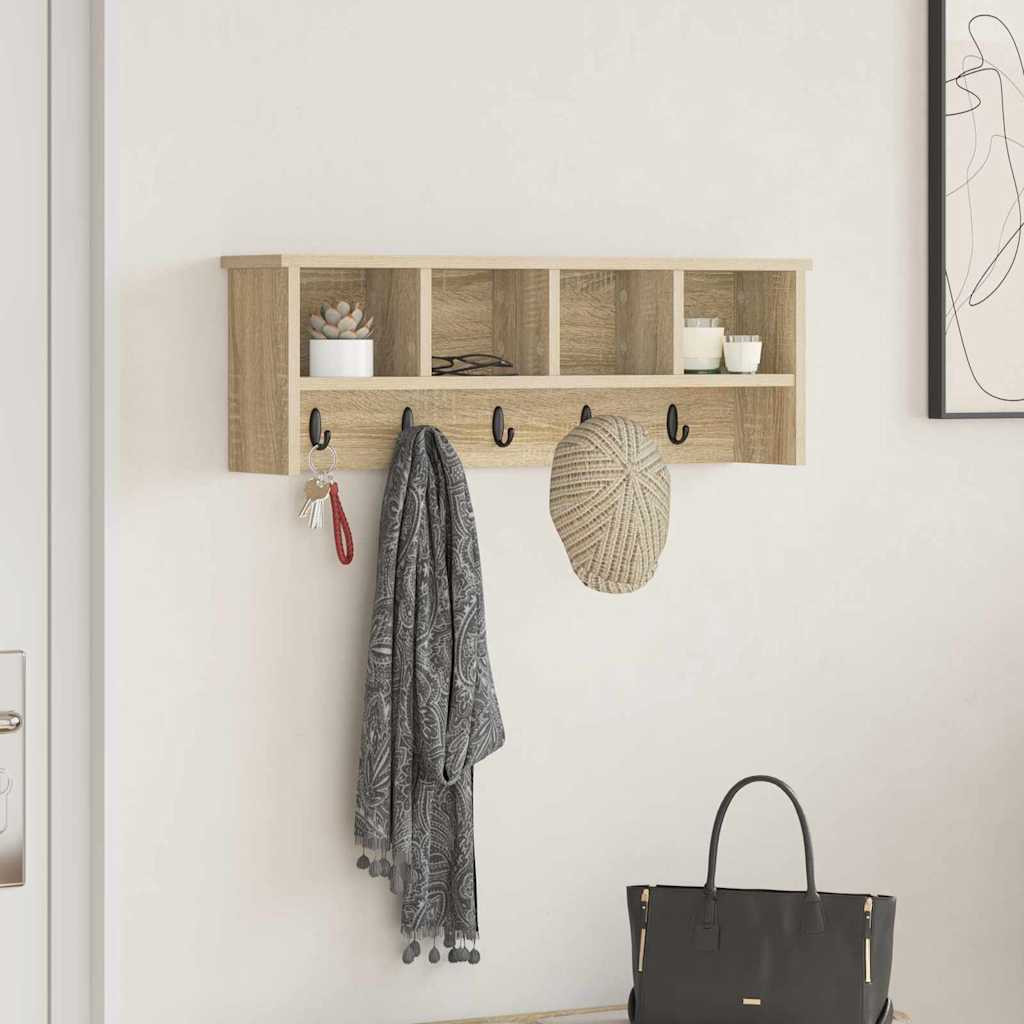 vidaXL Wandmontierter nachttisch Sonoma-Eiche 75 x 16 x 26 cm