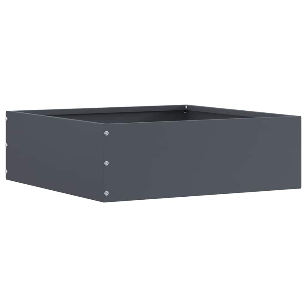 vidaXL Raseneinfassung Anthrazit 40 x 40 x 13 cm Stahl