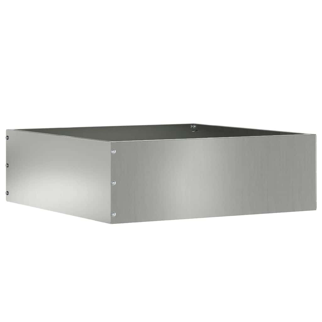 vidaXL Raseneinfassung Silber 40 x 40 x 13 cm Verzinkter Stahl