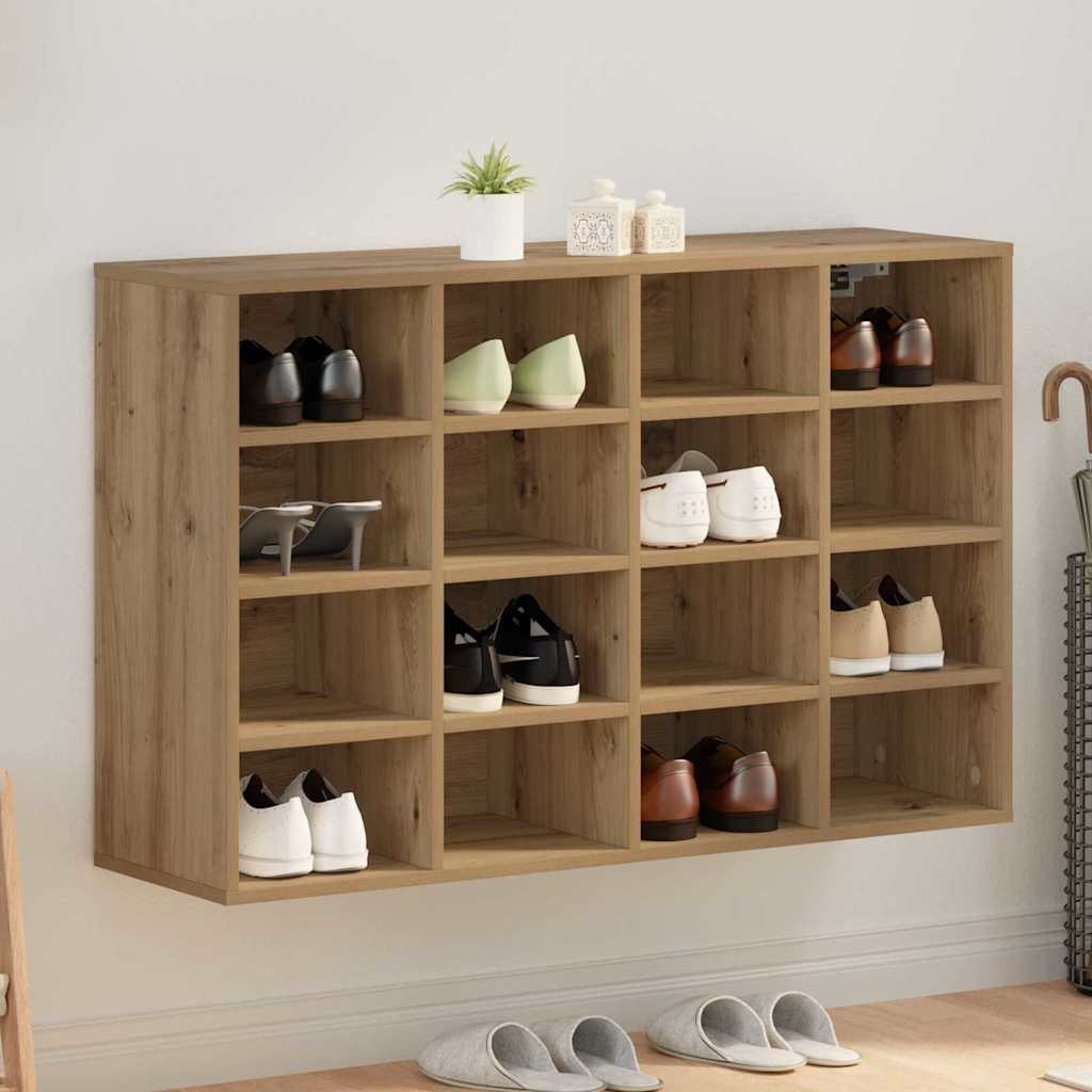 vidaXL Schuhschrank 103 x 30 x 67 cm Holzwerkstoff Artisan-Eiche