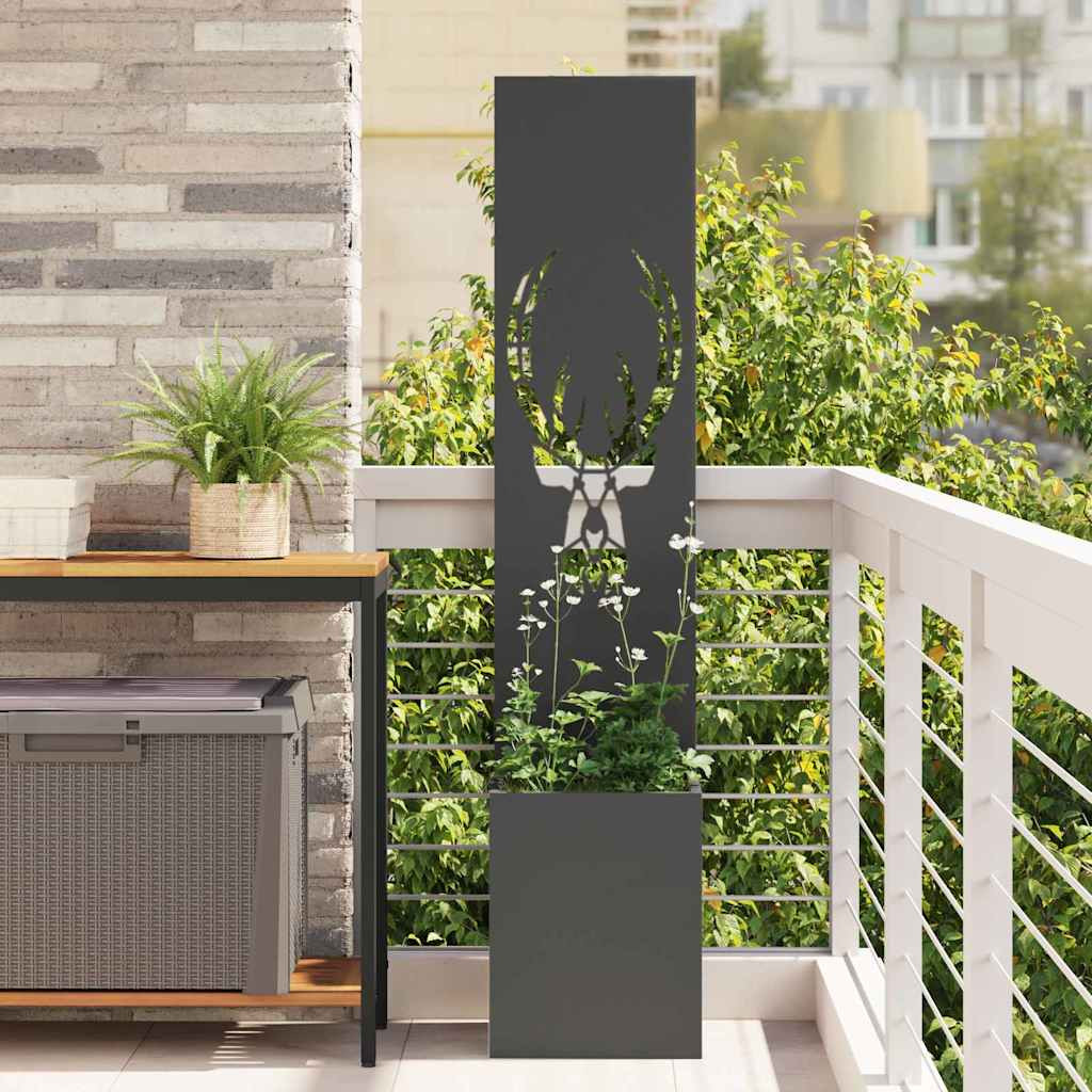 vidaXL Garten Sichtschutz-Leinwand Tiermuster Schwarz 32 x 32 x 150 cm