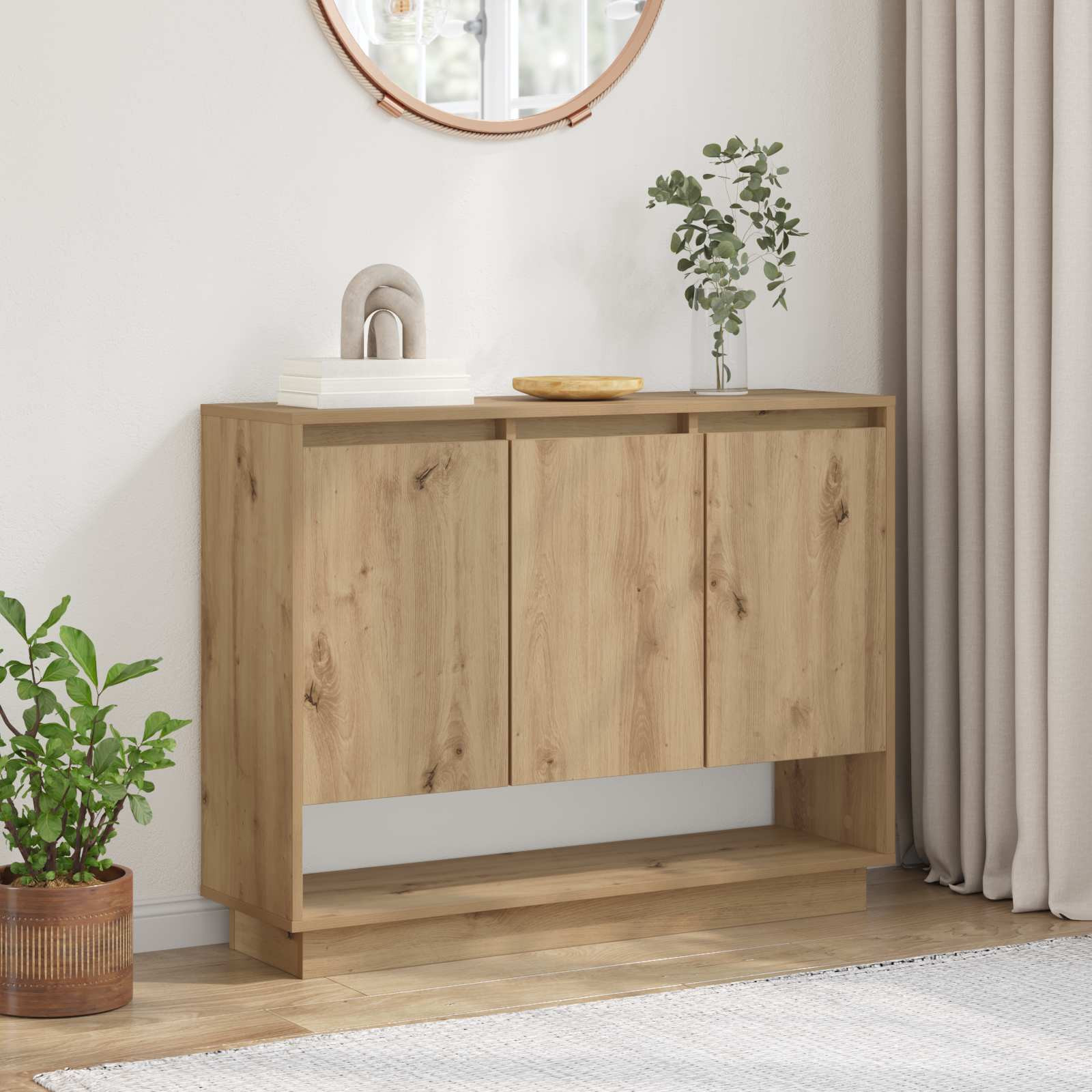 vidaXL Sideboard Artisan-Eiche 97 x 29 x 75 cm Holzwerkstoff