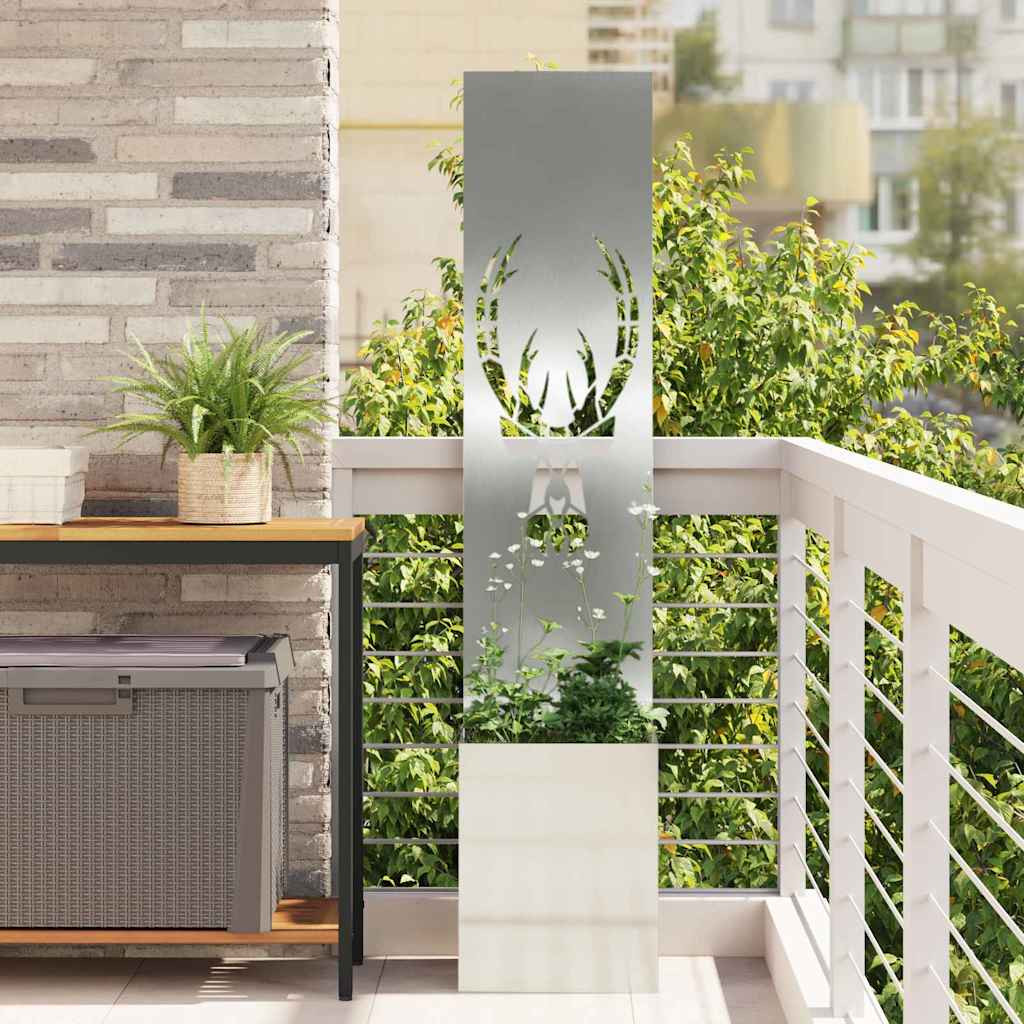 vidaXL Garten Sichtschutz-Leinwand Tiermuster Silber 32 x 32 x 150 cm