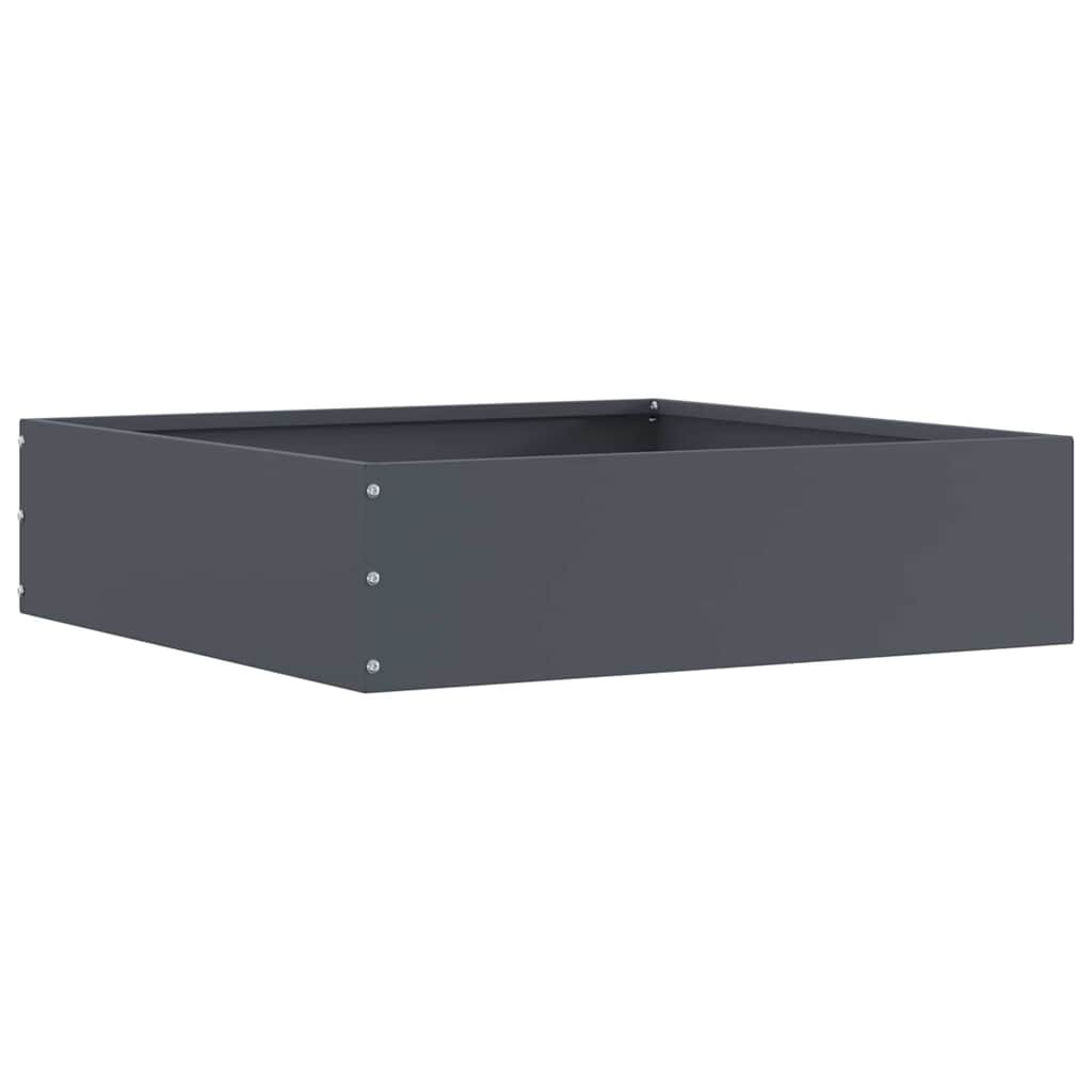 vidaXL Raseneinfassung Anthrazit 50 x 50 x 13 cm Stahl