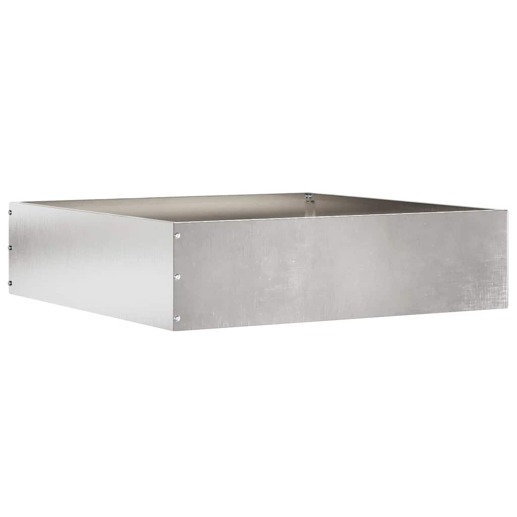 vidaXL Raseneinfassung Silber 50 x 50 x 13 cm Edelstahl