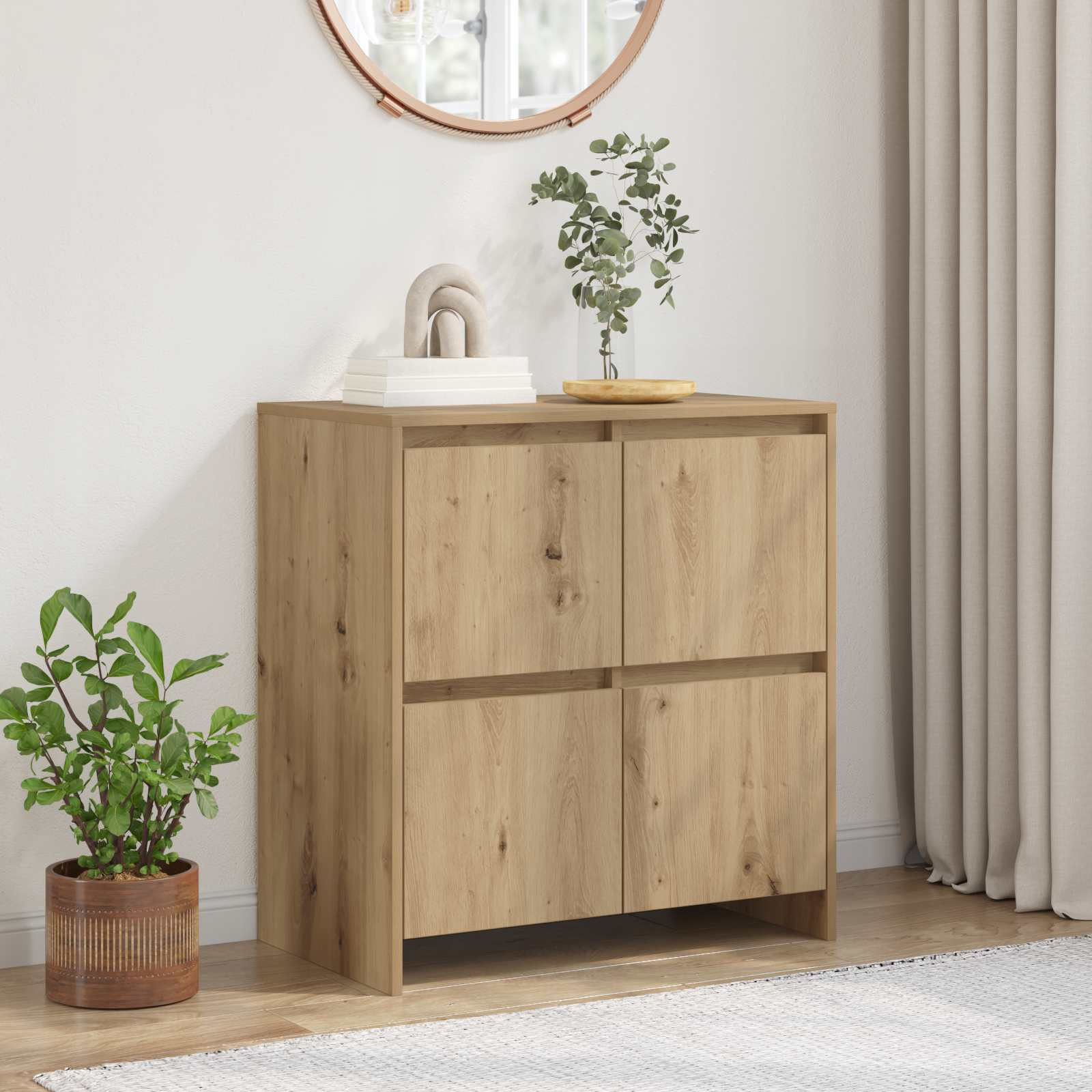 vidaXL Sideboard Artisan-Eiche 70 x 41 x 75 cm Holzwerkstoff