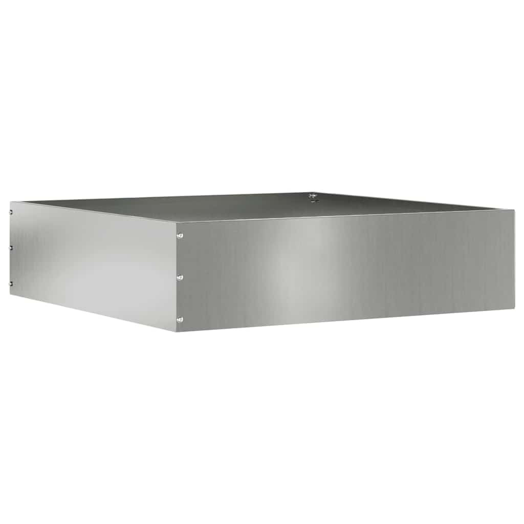 vidaXL Raseneinfassung Silber 50 x 50 x 13 cm Verzinkter Stahl