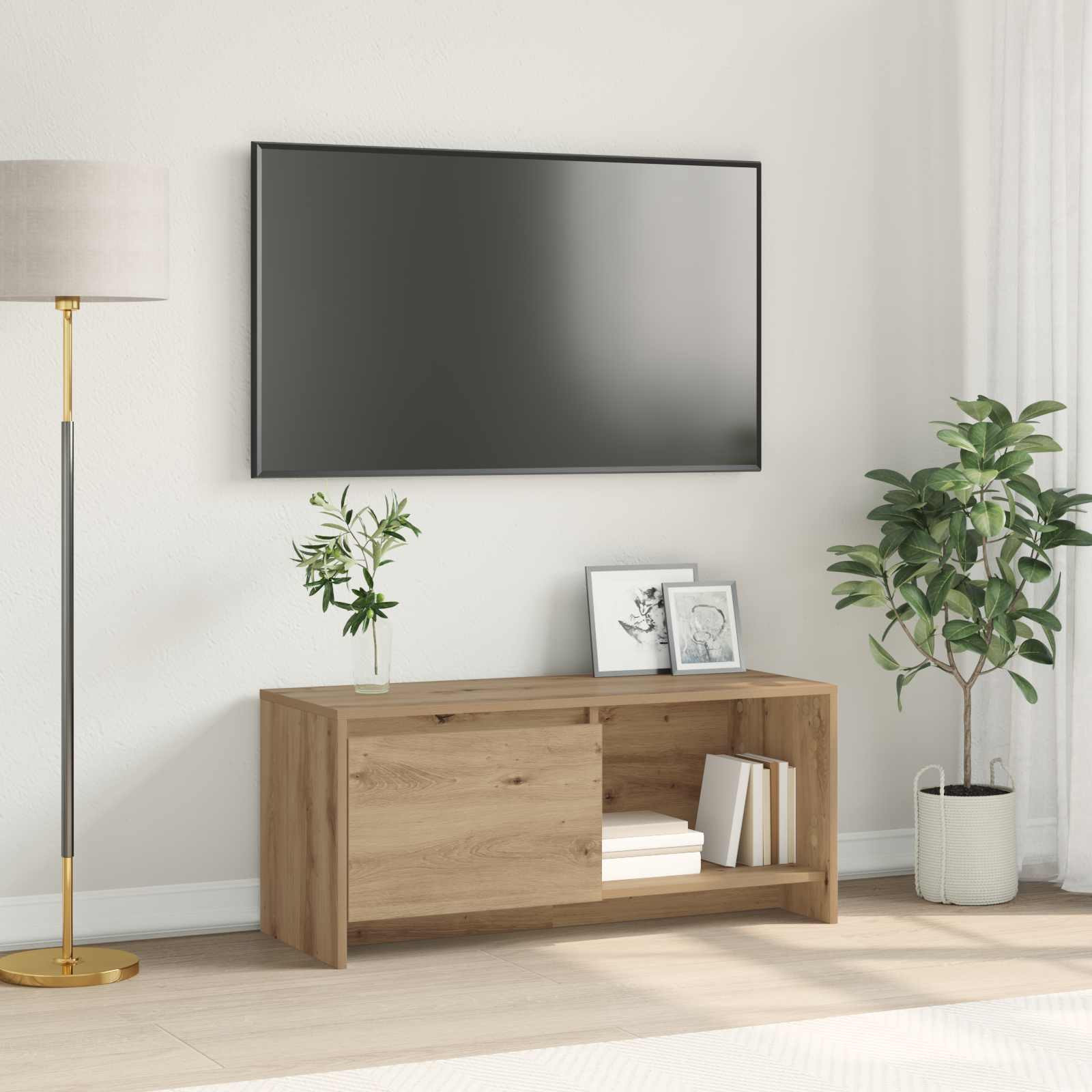 vidaXL TV-Schrankset 90 x 35 x 40 cm Artisan-Eiche Holzwerkstoff