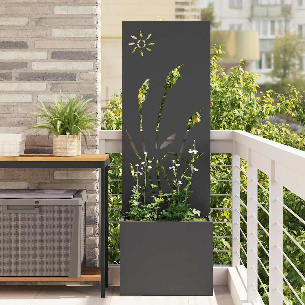vidaXL Garten Sichtschutz-Leinwand Schwarz 50 x 32 x 150 cm