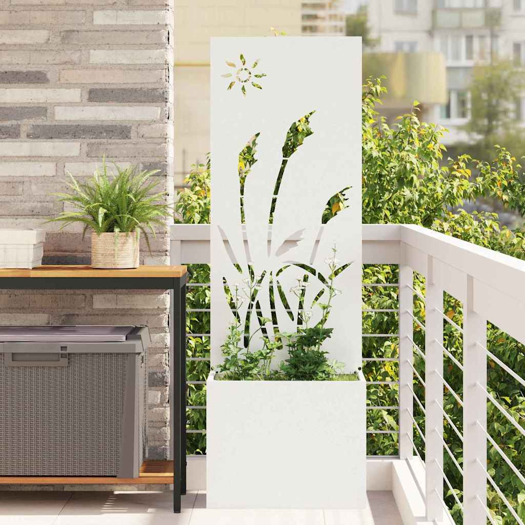 vidaXL Garten Sichtschutz-Leinwand Weiß 50 x 32 x 150 cm