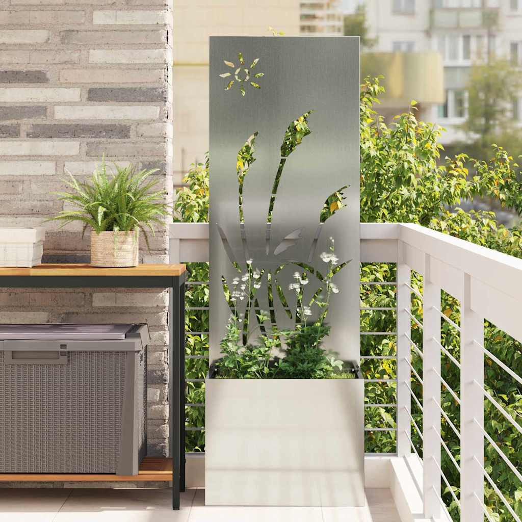 vidaXL Garten Sichtschutz-Leinwand Silber 50 x 32 x 150 cm
