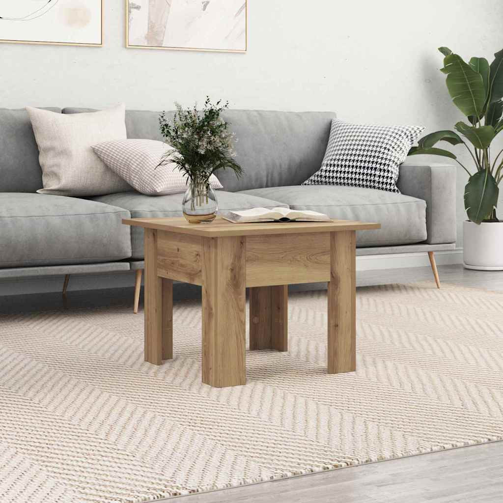 vidaXL Couchtisch Artisan-Eiche 55 x 55 x 42 cm Holzwerkstoff